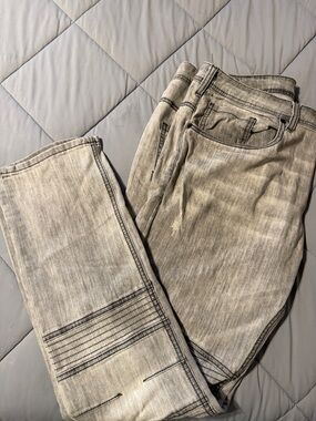 Buffalo David Bitton Men's Gray Jeans with Washed Finish